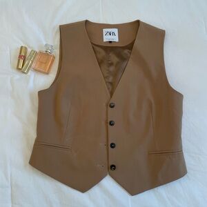 Zara Tan Sleeveless Vest